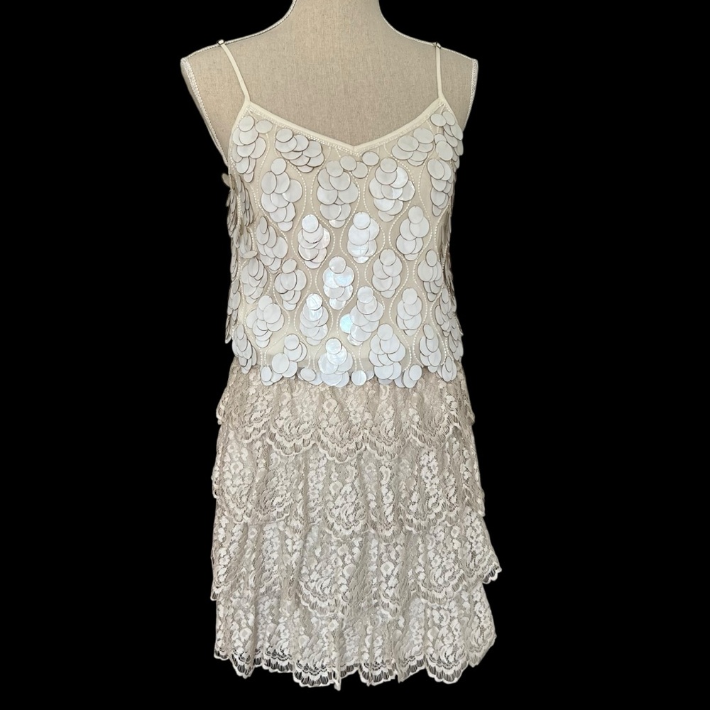 Ann Taylor Tiered Lace Skirt Size 6 Petite - Picture 6 of 16